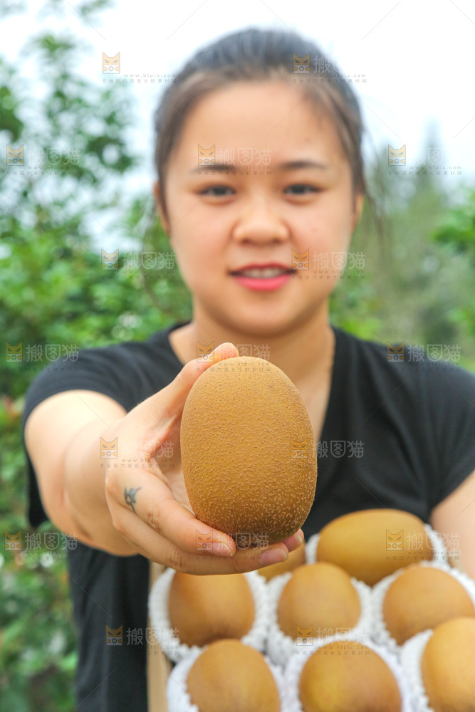 手里拿着佳沛奇异果