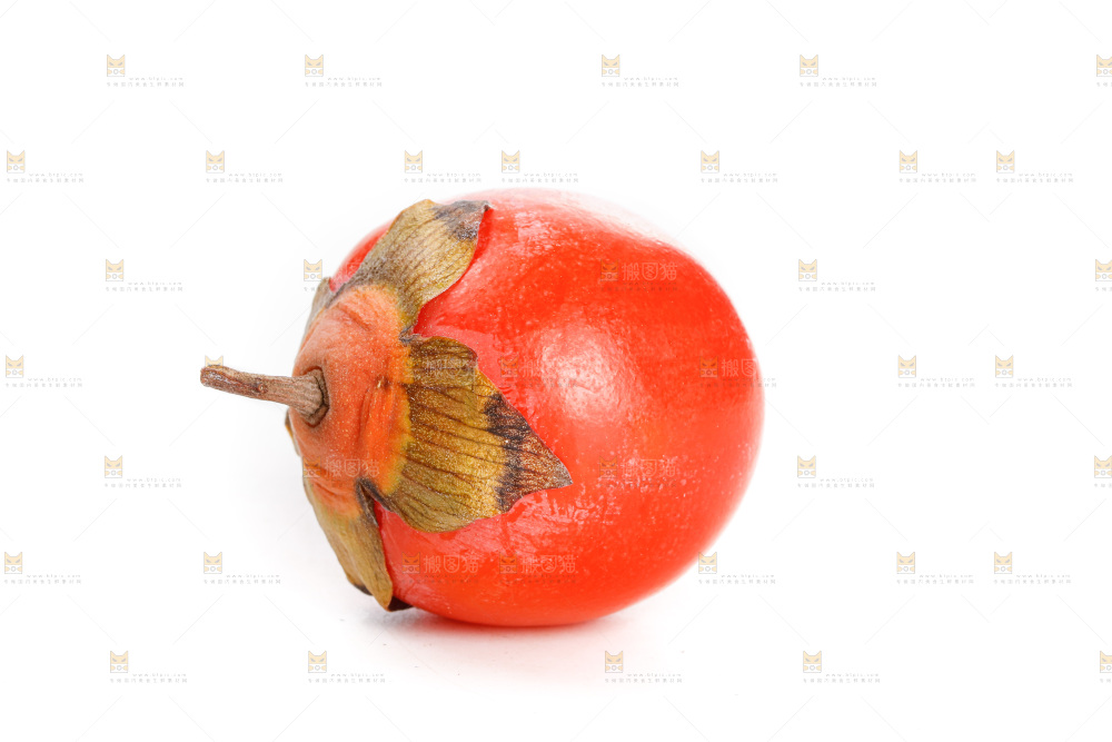 白底上的珍珠蜜柿