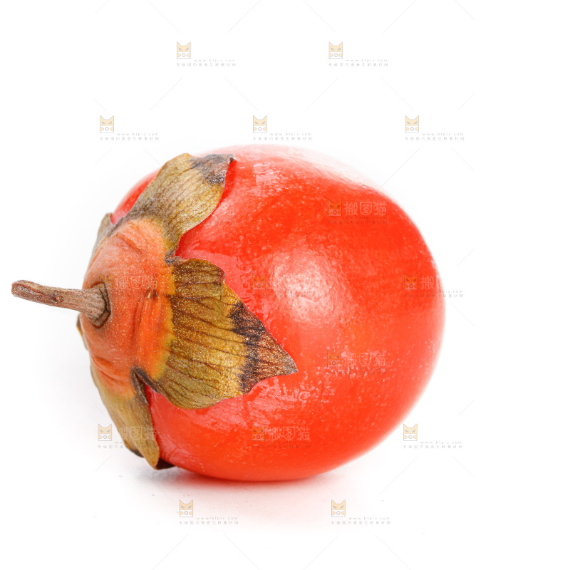白底上的珍珠蜜柿