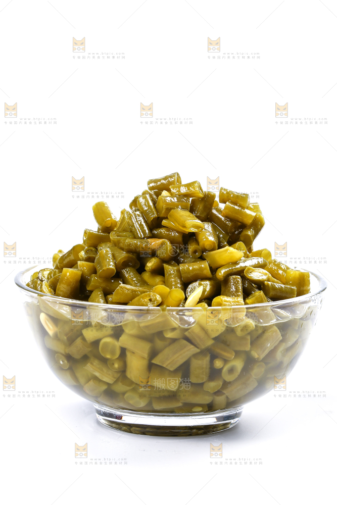 白底上的酸豆角