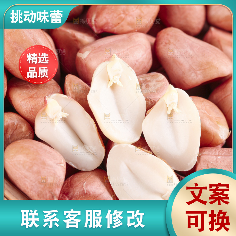 白底上的花生米