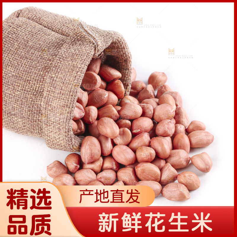白底上的花生米