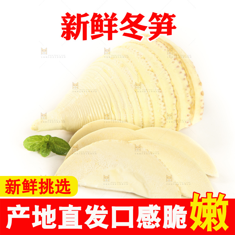 白底上的冬笋