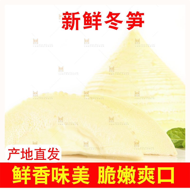 白底上的冬笋