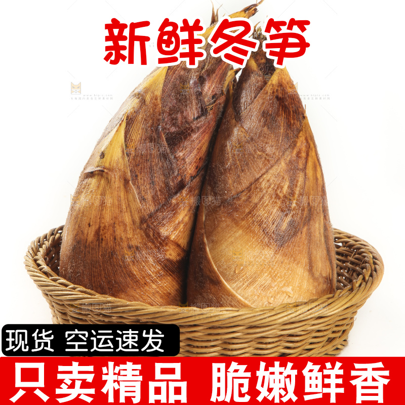 白底上的冬笋