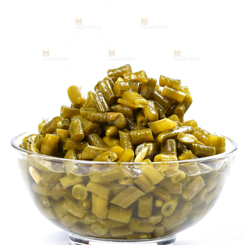 白底上的酸豆角