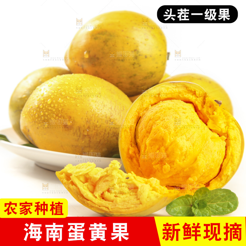 白底上的蛋黄果