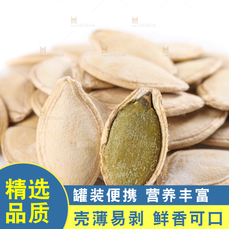 白底上的南瓜子