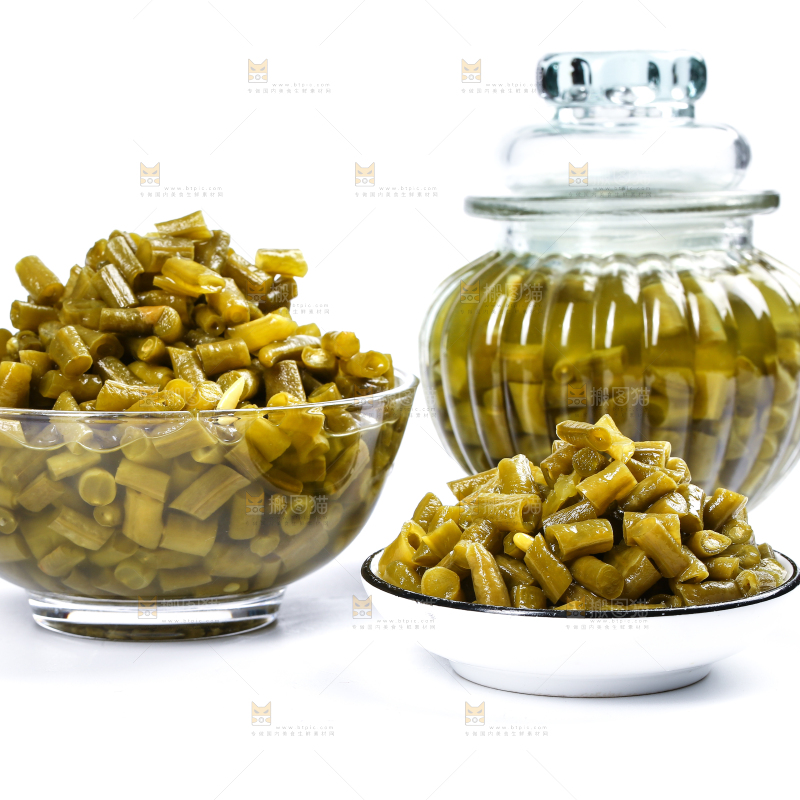 白底上的酸豆角
