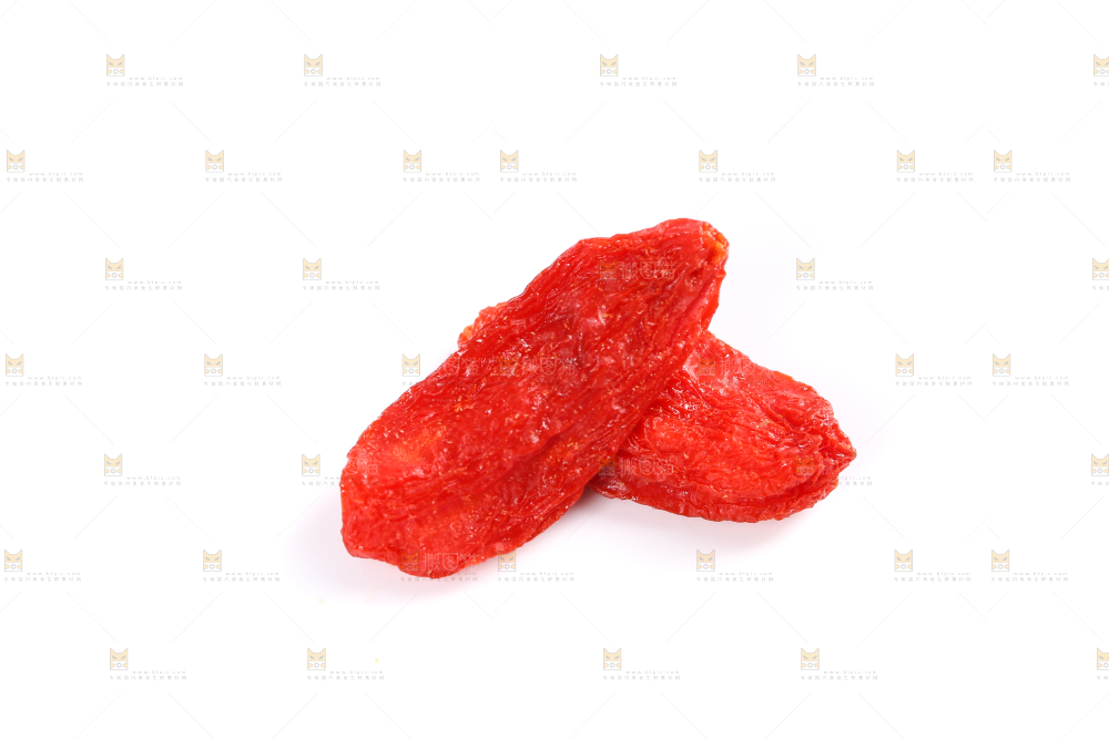 白底上的枸杞