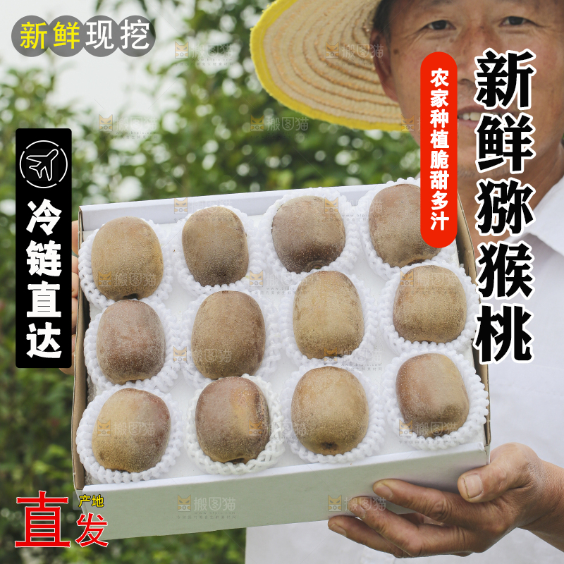 手里拿着新鲜猕猴桃