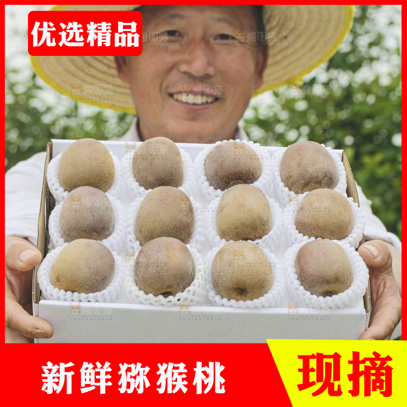 手里拿着新鲜猕猴桃