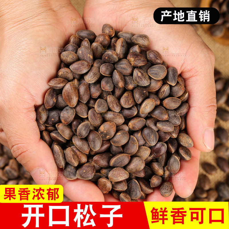 深底上的新鲜松子