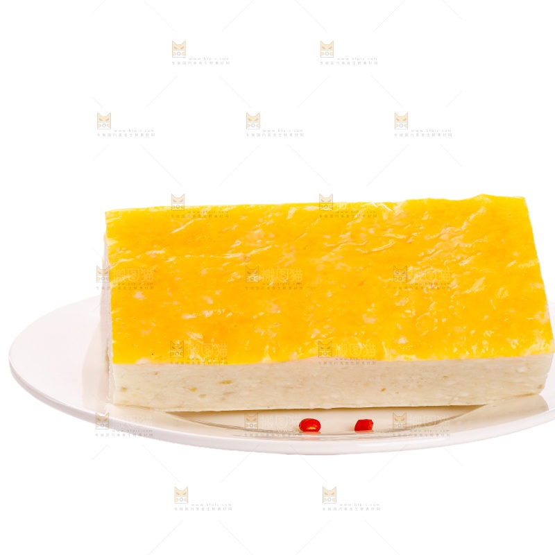 白底上的鱼糕