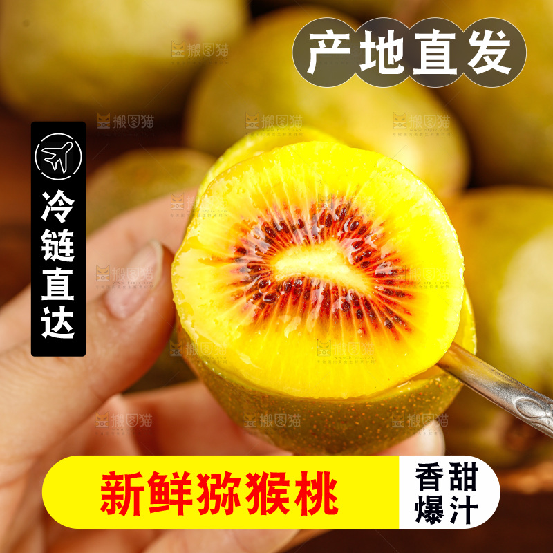 深底上的红心猕猴桃