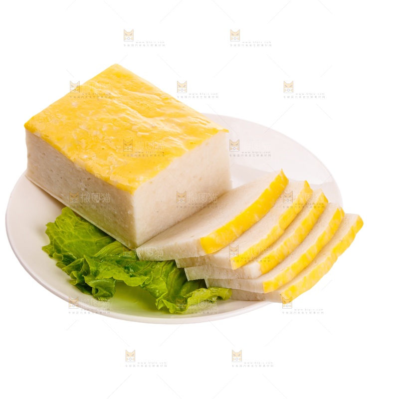 白底上的鱼糕