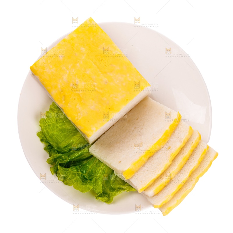 白底上的鱼糕