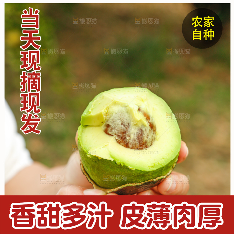 手里拿着个牛油果