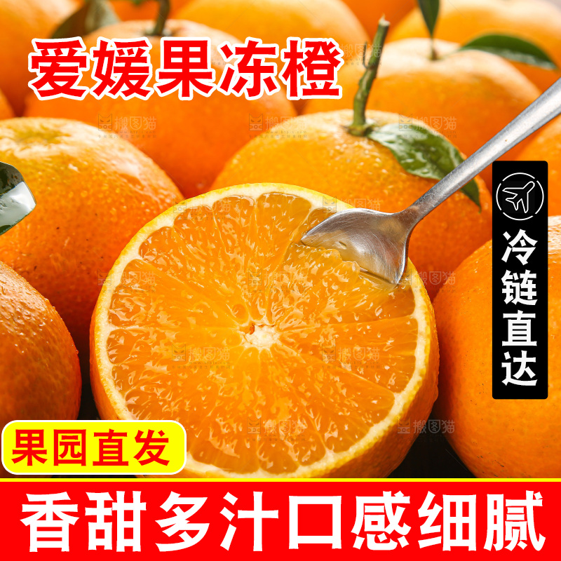 深底上的爱媛果冻橙