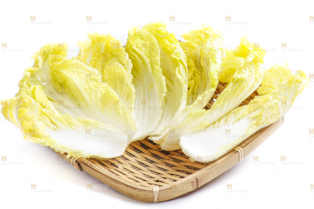 白底上的娃娃菜
