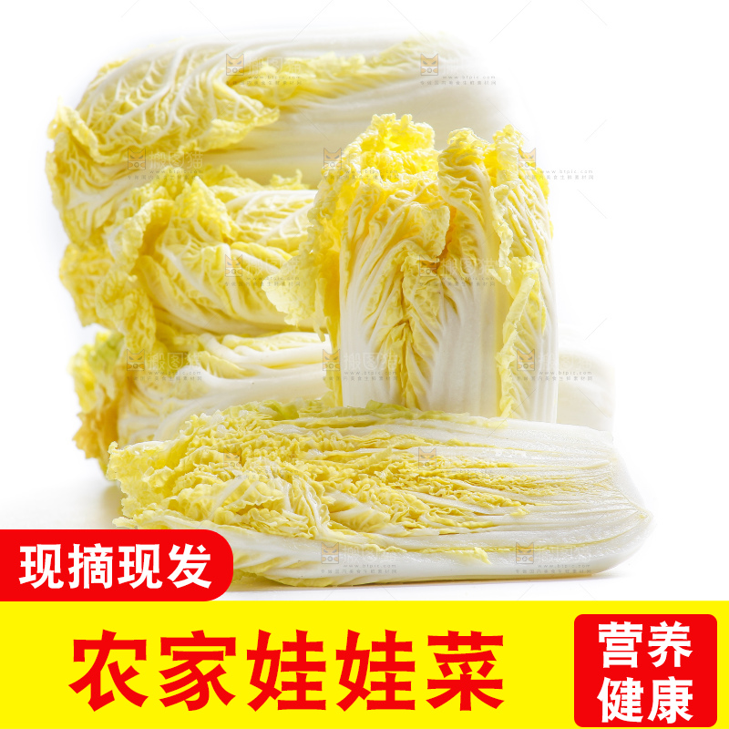 白底上的娃娃菜