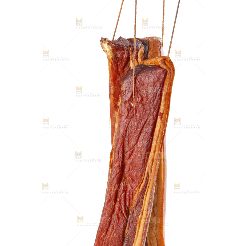 白底上的腊肉