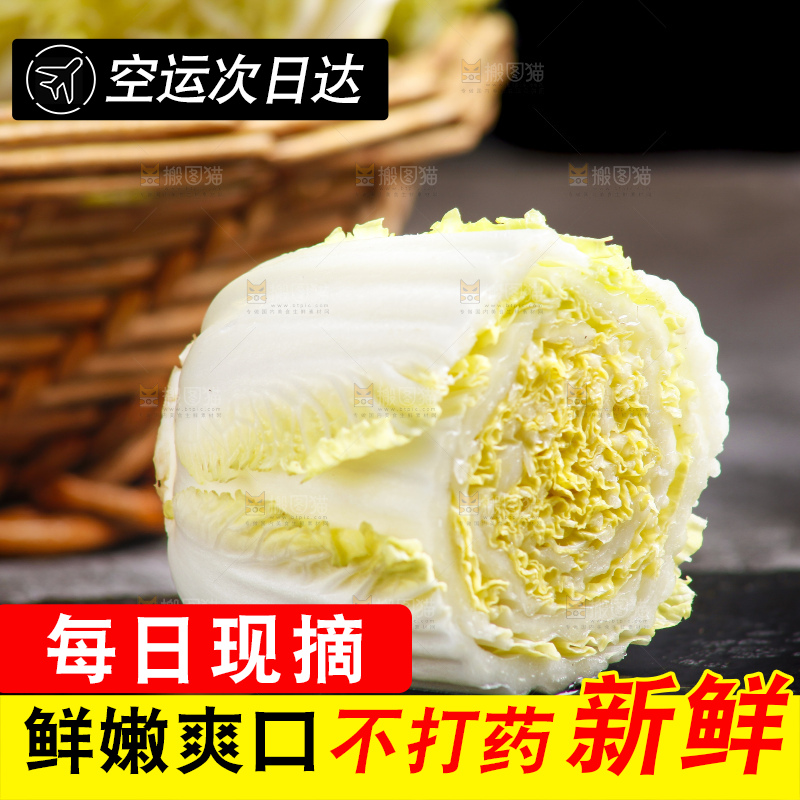 深底上的娃娃菜