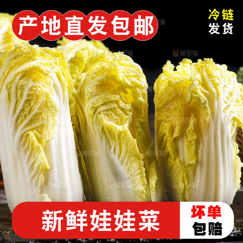 深底上的娃娃菜