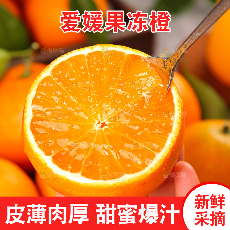 深底上的爱媛果冻橙