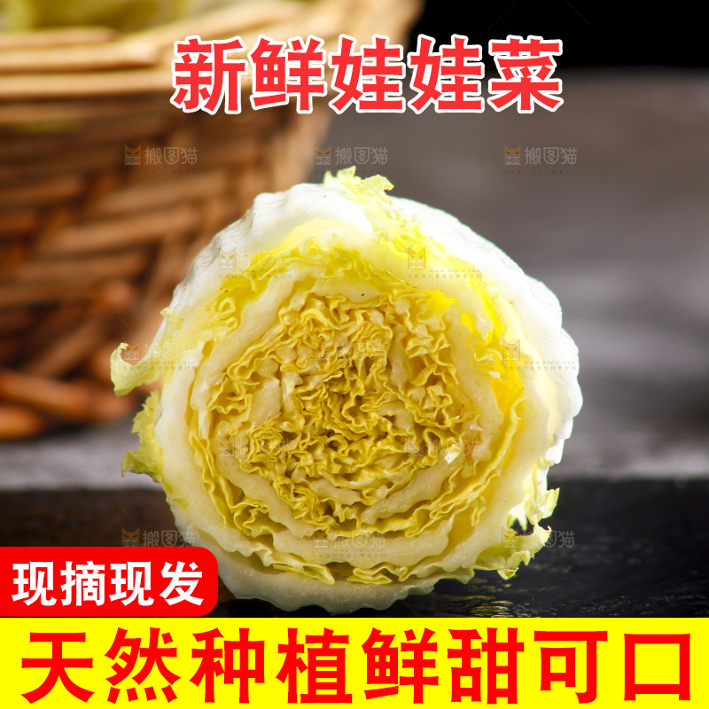 深底上的娃娃菜