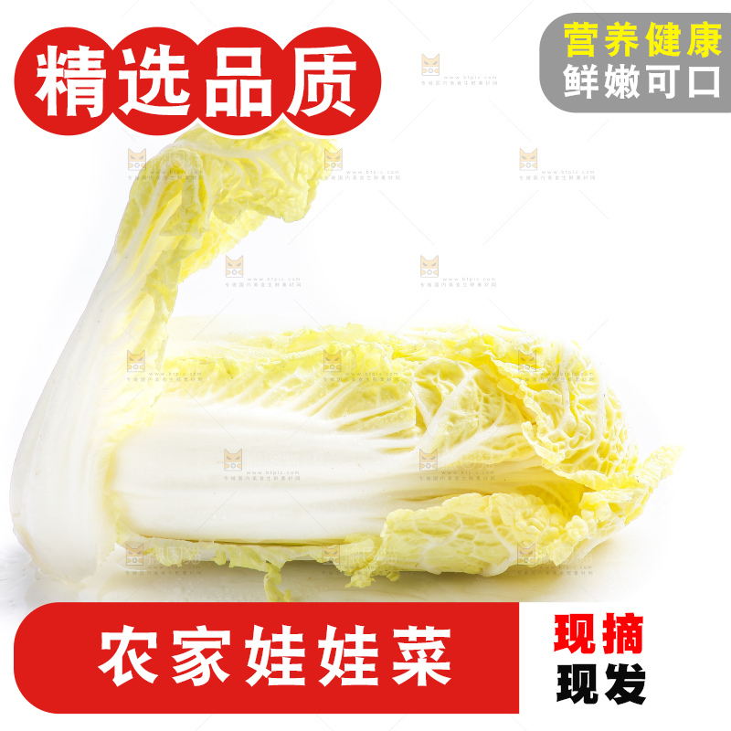 白底上的娃娃菜