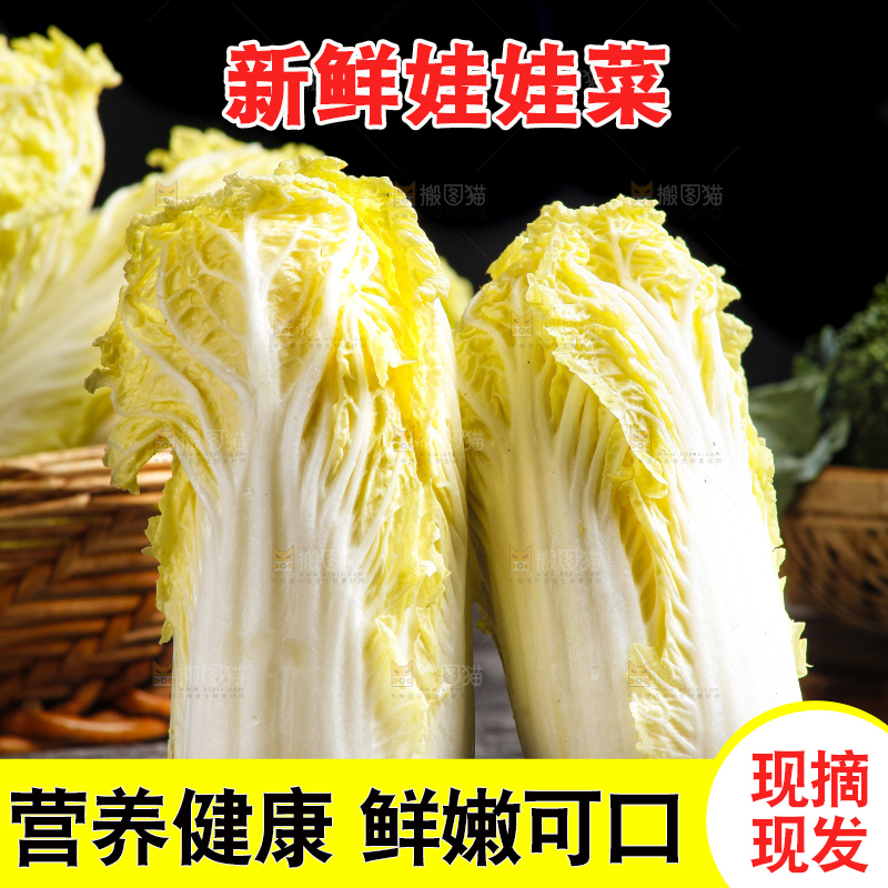 深底上的娃娃菜