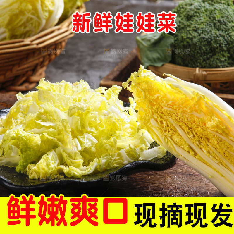 深底上的娃娃菜