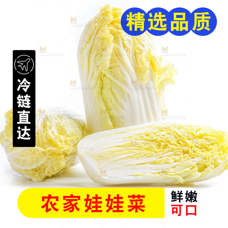 白底上的娃娃菜