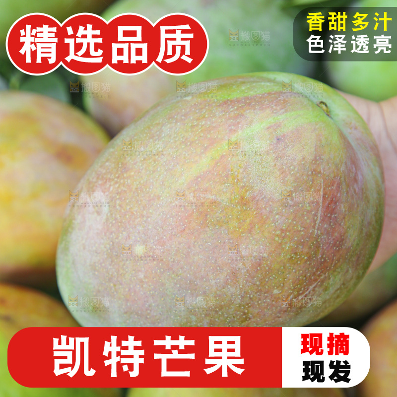 地上放着新鲜凯特芒
