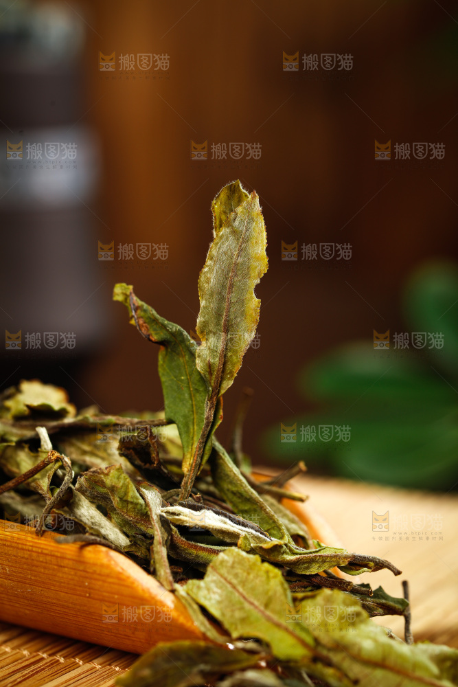 深底上的白茶