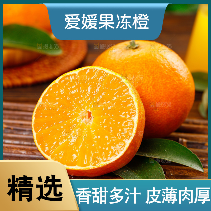 深底上的爱媛果冻橙