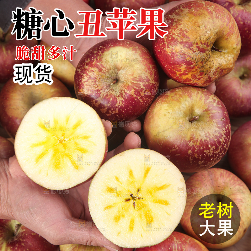 深底上手里拿着丑苹果