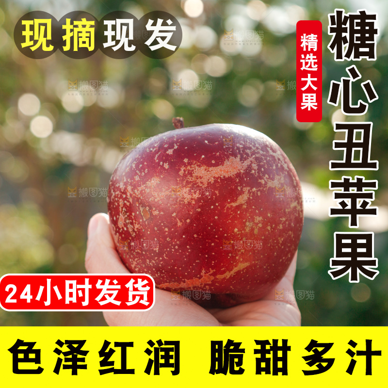 手里拿着丑苹果
