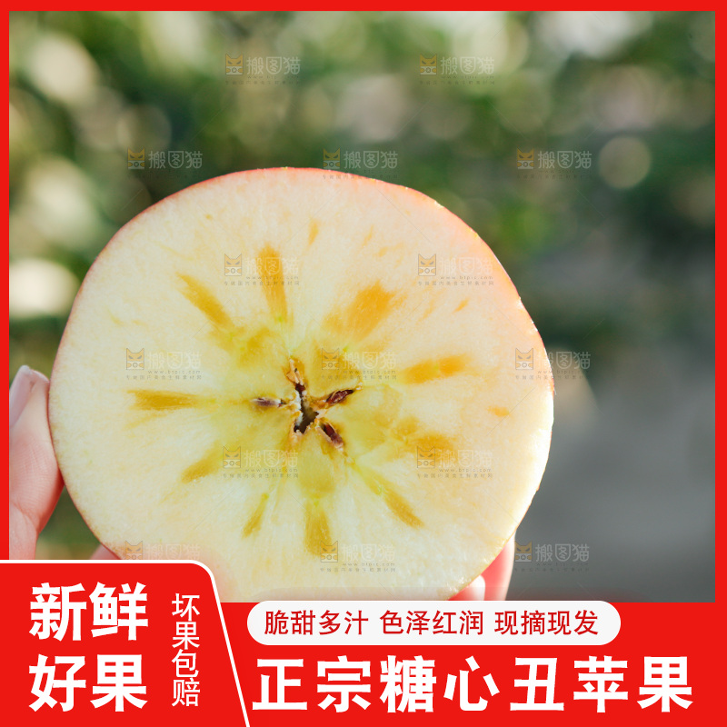 手里拿着丑苹果
