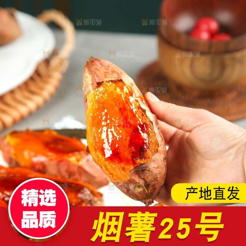 浅底上的烤烟薯