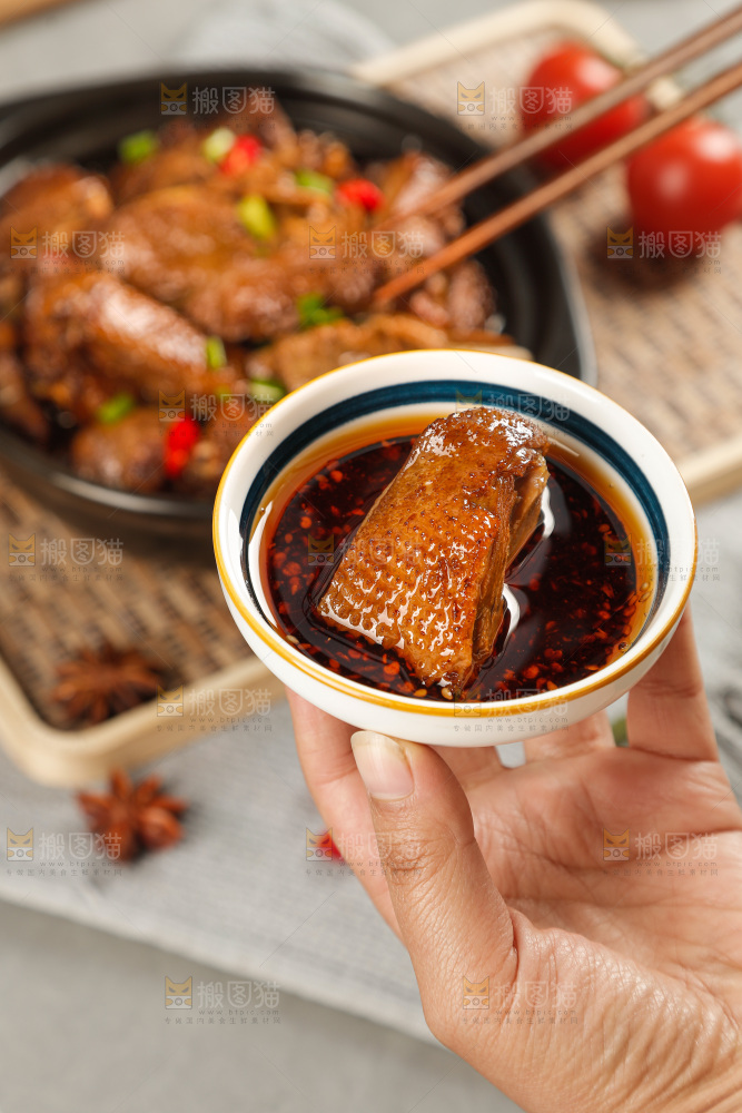 深底上的炖鹅肉