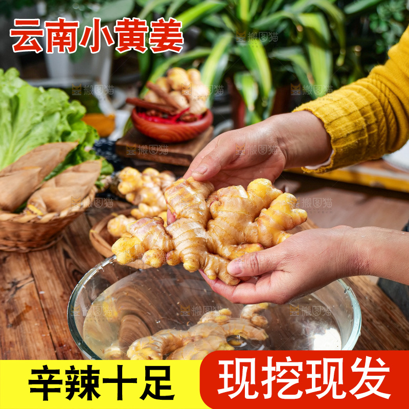 木底上的黄姜沫