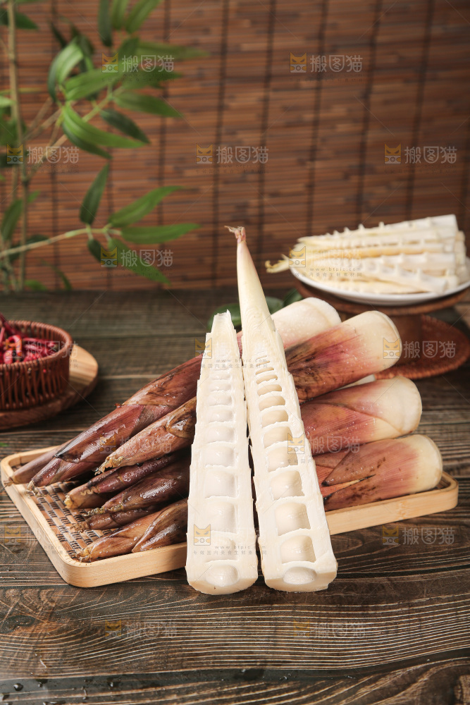 深底的雷竹笋