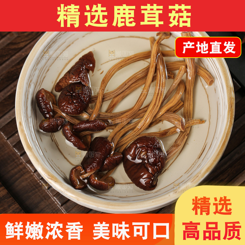深底上的鹿茸菇
