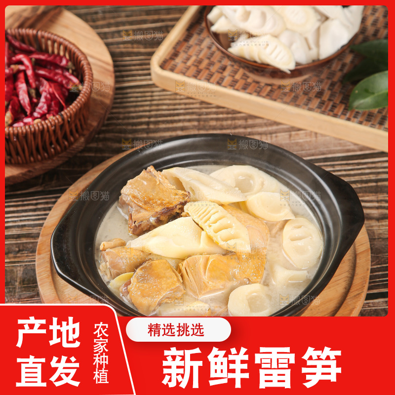 深底的雷竹笋