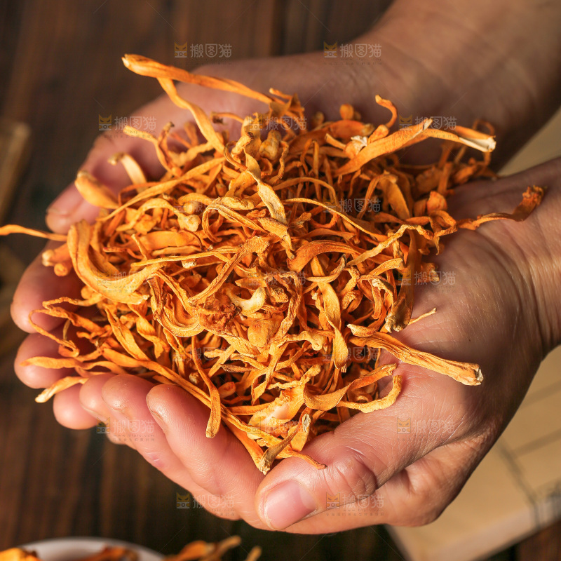 深底上的虫草花