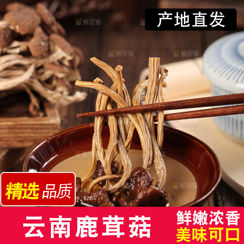 深底上的鹿茸菇