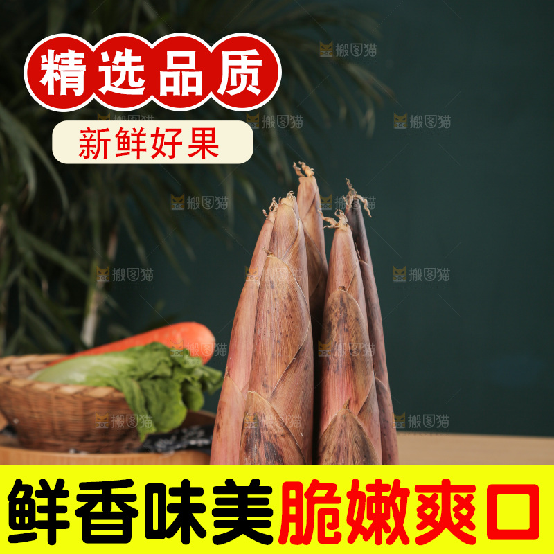 深底的雷竹笋