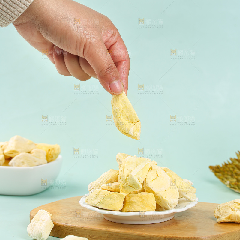 浅底上的冻干榴莲